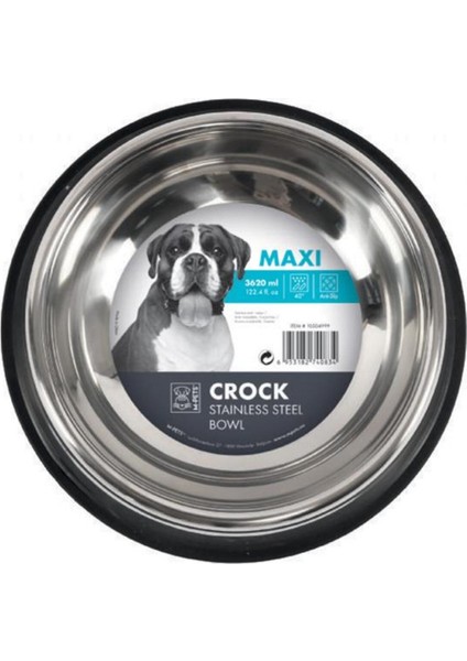 Luxury Crock Çelik Mama ve Su Kabı Maxi 3620ML 1 Adet