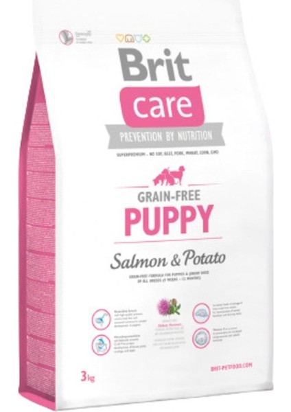 Luxury Brit Care Tüm Irklar Için Somonlu ve Patatesli Tahılsız Yavru Köpek Maması 3 kg 1 Adet