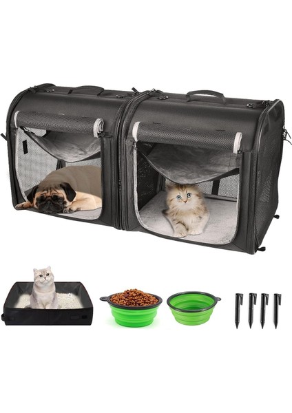 Luxury Orta Boy Köpekler Için 2'si 1 Arada Evcil Hayvan Taşıyıcısı 1 Adet