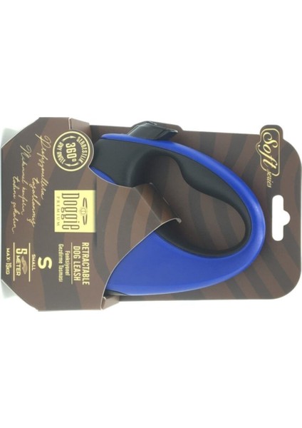 Luxury Doggie Soft Seri Otomatik Makaralı Gezdirme Tasması 25 kg / 5 M Mavi 1 Adet