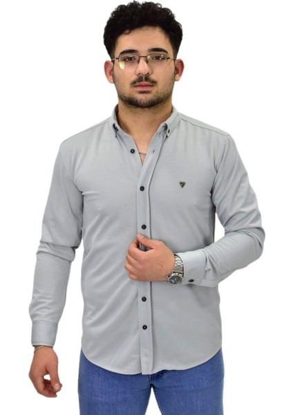 Erkek Spor Silim Fit Uzun Kol Gömlek BGL-ST04484