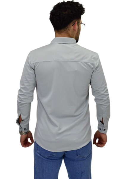 Erkek Spor Silim Fit Uzun Kol Gömlek BGL-ST04484