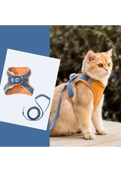 Luxury Creation Kedi Tasma Yelek Tarzı Yansıtıcı Göğüs Kemeri Ayrılmayı Önleyici Evcil Hayvan Tasması 1 Adet