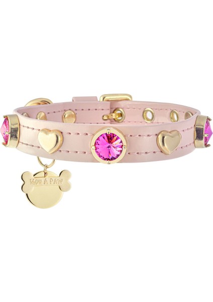 Luxury Emma Swarovsk Taşlı Köpek Tasması Pembe 1 Adet