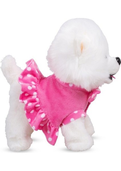 Luxury Toysturka Pilli Sesli Tasmalı Yürüyen Sevimli Köpek Tasmalı Köpek Pembe 1 Adet