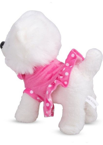Luxury Toysturka Pilli Sesli Tasmalı Yürüyen Sevimli Köpek Tasmalı Köpek Pembe 1 Adet