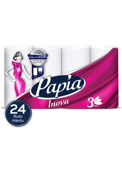 Inova Kağıt Havlu 24 Rulo (8 Rulo x 3 Paket)