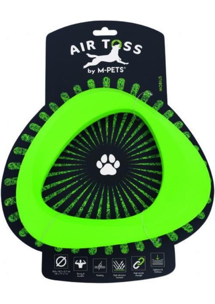 Luxury 10656899 M-Pets Aır Toss Mobius Dayanıklı Suda Yüzen Köpek Oyuncağı Green 1 Adet
