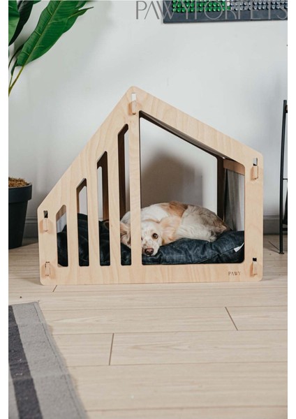 Luxury Köpek ve Kedi Yatağı - Ahşap - Evim 1 Adet