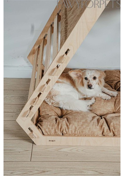 Luxury Köpek ve Kedi Evi - Ahşap - Piramit 1 Adet
