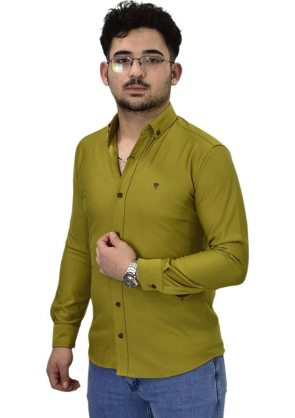 Erkek Spor Silim Fit Uzun Kol Gömlek BGL-ST04482