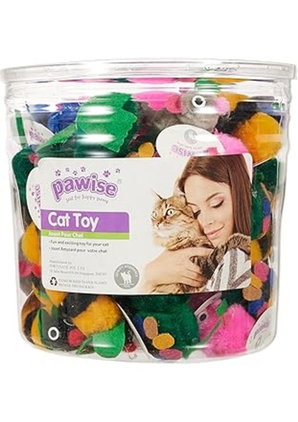 Luxury Pawise Kedi Oyuncağı Karışık Hayvan 72 Adet Kutulu 1 Adet
