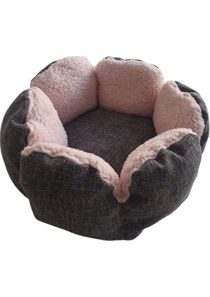 Luxury Papatya Pembe Kedi Köpek Yatak 1 Adet