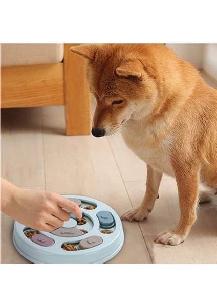 Luxury Köpek Oyuncağı Mama Bulmaca Yavaş Besleyici Köpek Gıda Dağıtıcı Yavaş Yeme Mavi 1 Adet indirimleri