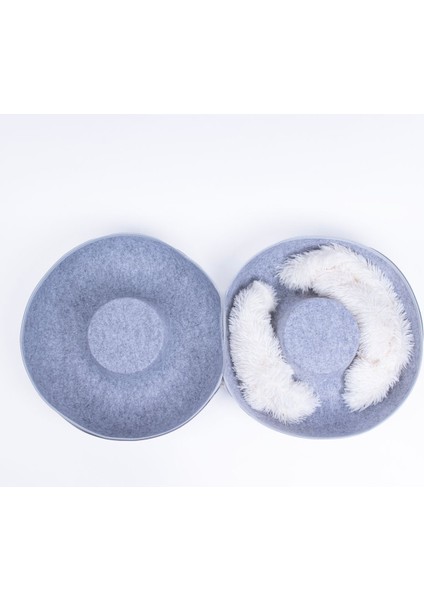 Luxury Peluş Donut Kedi Yatağı - Peluş Donut Kedi Tüneli 1 Adet