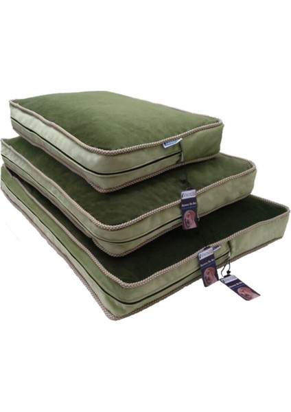 Luxury Zümrüt +Çağla Yeşili Premium Visco Dolgulu Yıkanabilir Kedi Köpek Yatağı 100CMX70CMX10CM 1 Adet