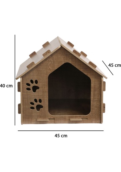 Luxury Dekoratif Ahşap Kedi Yuvası 1 Adet