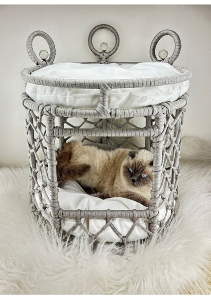 Luxury Kristal Taşlı Iki Katlı Kedi Yatağı 1 Adet fiyatları