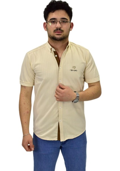 Erkek Spor Silim Fit Kısa Kol Gömlek BGL-ST04481