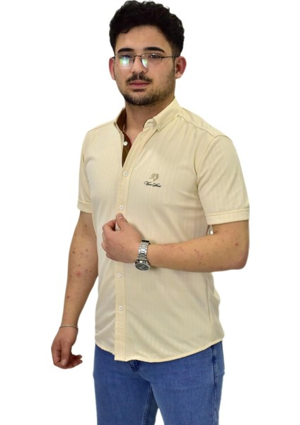 Erkek Spor Silim Fit Kısa Kol Gömlek BGL-ST04481