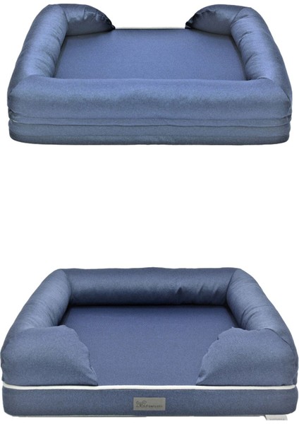 Luxury Bolster Üst Kalite Köpek Yatağı 57X 71 cm (Medium), 6,5cm Süngerli,sıvı Geçirmez Alez Kılıflı 1 Adet fırsatları