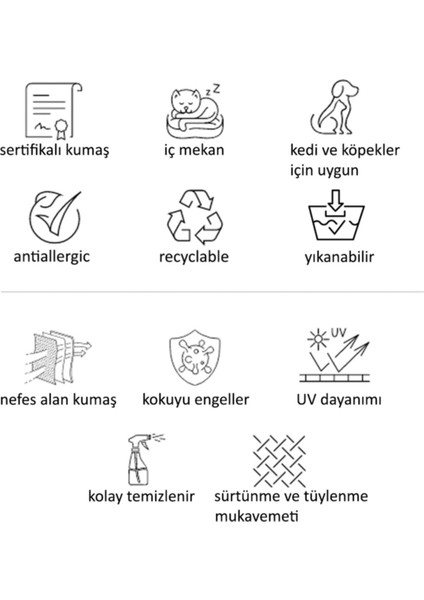 Luxury Mıu Serisi Çift Taraflı Kedi ve Köpek Yatağı 100X70 cm 1 Adet