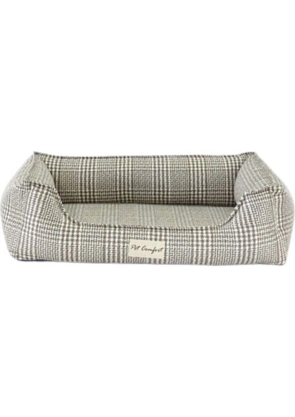 Luxury Pet Comfort Delta Varius Bej Kareli Kedi ve Köpek Yatağı S 60X75CM - Lisinya 1 Adet
