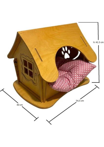 Luxury %100 Doğal Ahşap Patara Kedi Evi 1 Adet fırsatları