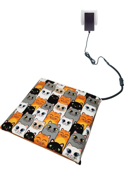 Luxury Isıtıcılı Kedi Köpek Minderi Kedi Isıtıcı Minder Isıtmalı Kedi Minderi 12VOLT 45X45CMX4CM 1 Adet