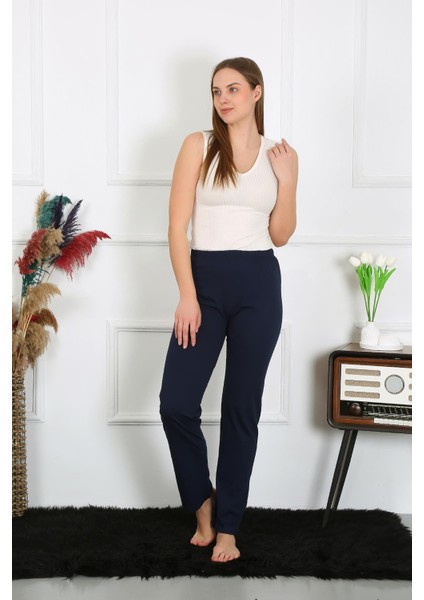 Modaserdem Kadın Pamuk Penye Tek Alt Pijama Lacivert 27514
