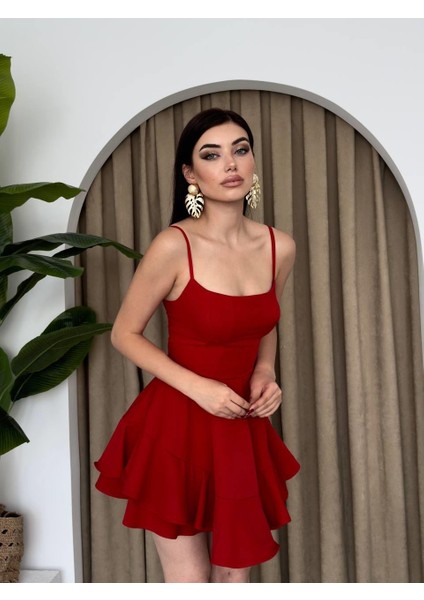 Common Ip Askılı Elbise