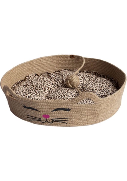 Luxury Kedi Jüt Uyku Sepeti 1 Adet