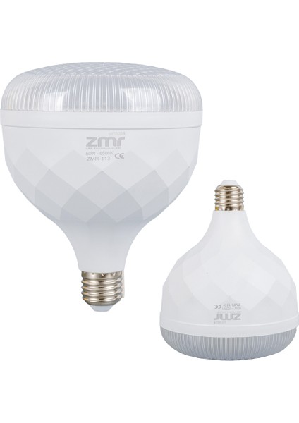 50W Kristal Camlı T-Bulb Beyaz LED Ampul E27 6500K (15X19MM) (5132)