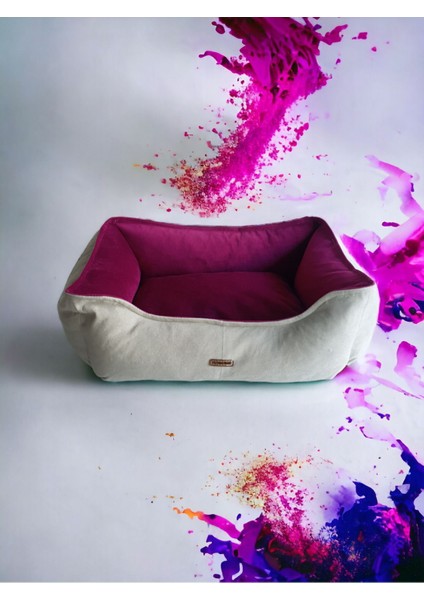 Luxury Lotus Taş Eflatun Kedi ve Köpek Yatağı 1 Adet