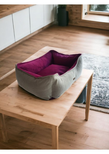 Luxury Lotus Taş Eflatun Kedi ve Köpek Yatağı 1 Adet