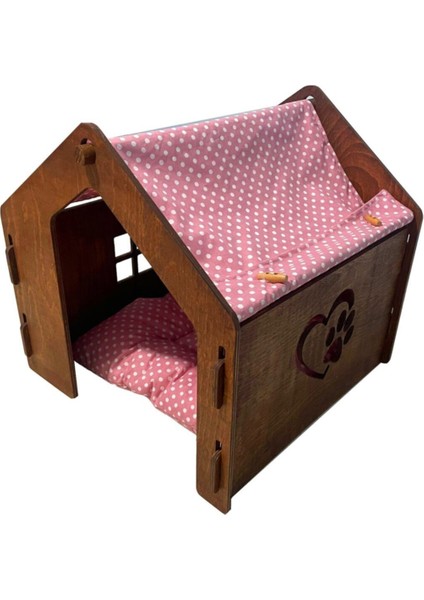 Luxury Dorlion %100 Doğal Ahşap Kedi Evi 1 Adet modelleri