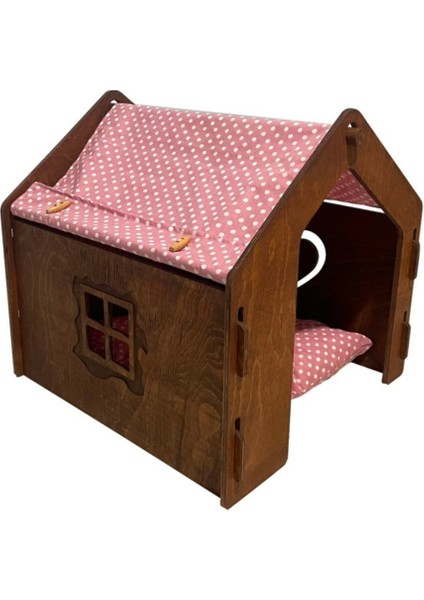 Luxury Dorlion %100 Doğal Ahşap Kedi Evi 1 Adet fırsatları