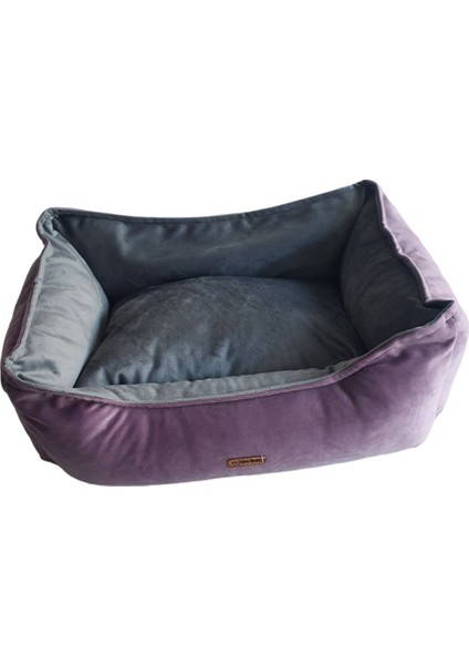 Luxury Lotus Lila Gri Kedi Köpek Yatak 1 Adet