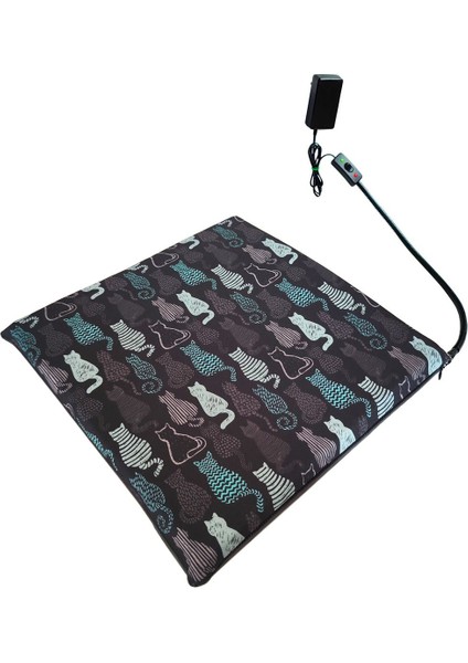 Luxury Isıtmalı Kedi Minderi Kedi Köpek Minderi Isıtıcılı Kedi Minderi Isıtıcı Pad 12VOLT 45X45CMX5CM 1 Adet