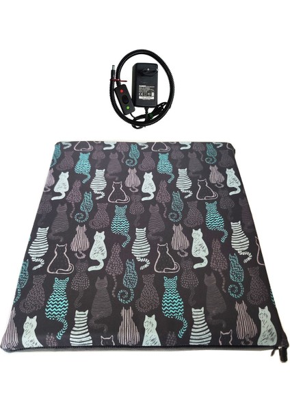 Luxury Isıtmalı Kedi Minderi Kedi Köpek Minderi Isıtıcılı Kedi Minderi Isıtıcı Pad 12VOLT 45X45CMX5CM 1 Adet