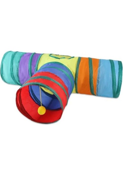 Luxury Katlanabilir T Şeklinde Kedi Oyun Tüneli Üç Yollu Kedi Tüneli 1 Adet