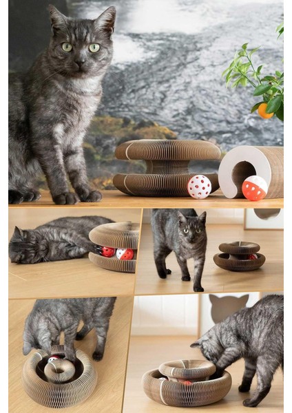 Luxury Kedi Tırmalama Oyuncağı, Sihirli Kedi Oyuncağı, Çıngıraklı Tırmalama Panosu, Kedi Oyuncağı 1 Adet