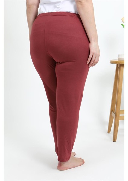 Modaserdem Kadın Pamuklu Büyük Beden Alt Pijama 27559 Yavruağzı