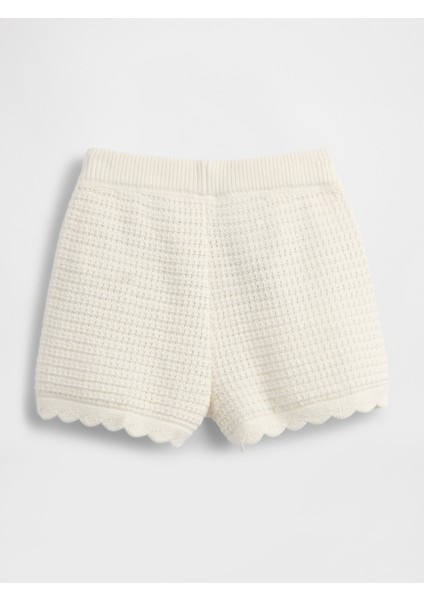 Kız Bebek Kırık Beyaz Kroşe Örgü Şort fiyatları