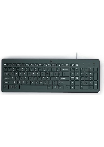 Sayısal Tuş Takımlı 150 Kablolu Klavye - Sessiz Dokunuşlu Chiclet Klavye - Ergonomik, Rahat - USB Tak ve Bağlantı, LED Göstergeleri (664R5AA, Siyah)