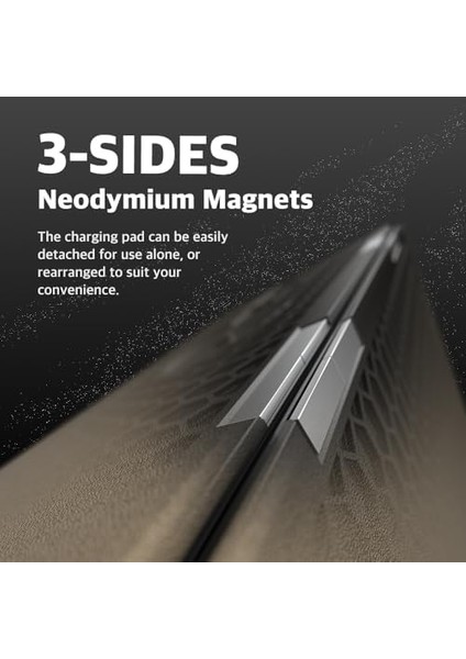 Hands3 Splıt Çıkarılabilir Fare Altlığı, 15 W, iPhone Xs Max/xr/x/xs/8/8 Plus/se2 2020, Samsung Galaxy S10/S9/S8 Plus Note 9/8, Airpods Pro/2 ve 1 (Krem Latte) Için