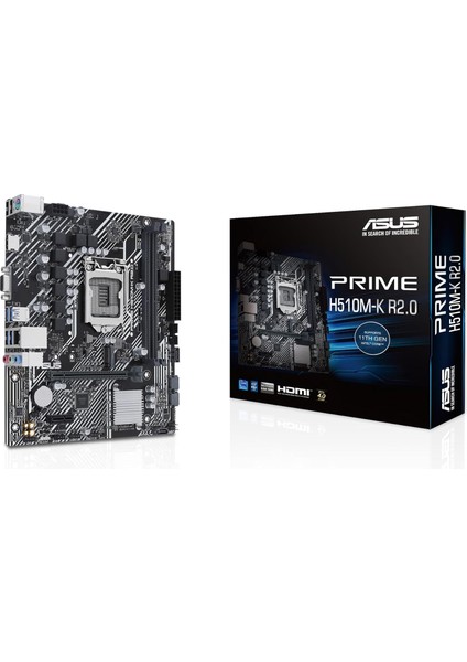 Prıme H510M-K R2.0 Intel H470 LGA1200 Ddr4 3200 HDMI VGA M2 Usb3.2 Matx Asus 5x Protection Iıı, Armoury Crate, Aı Suite 3