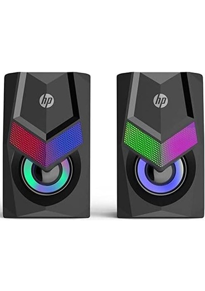 DHE-6000 2.0 Rgb Gaming Multimedya Speaker Hoparlör, Siyah