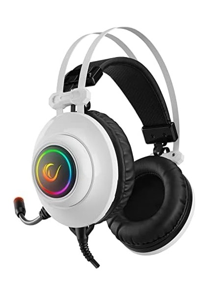 Rm-K1 Pulsar Beyaz USB 7.1 Surround+Titreşim Rgb Işık Efektli Gaming Oyuncu Mikrofonlu Kulaklık