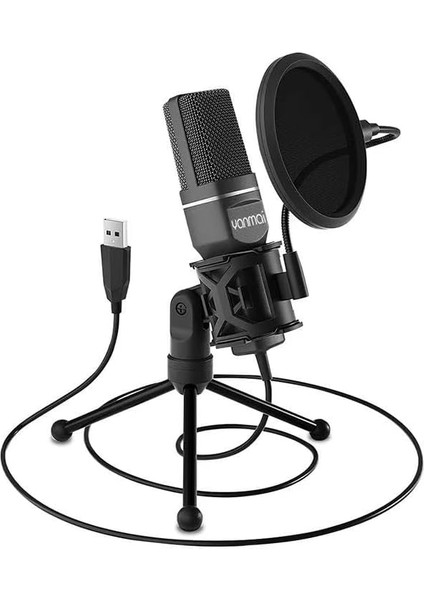 Yanmai Bilgisayar Mikrofon 50Hz-16KHz Profesyonel Podcast Mikrofon Kiti Tak Çalıştır USB Kablolu Pc Dizüstü Bilgisayar Için Vlog Canlı Yayın SF-777